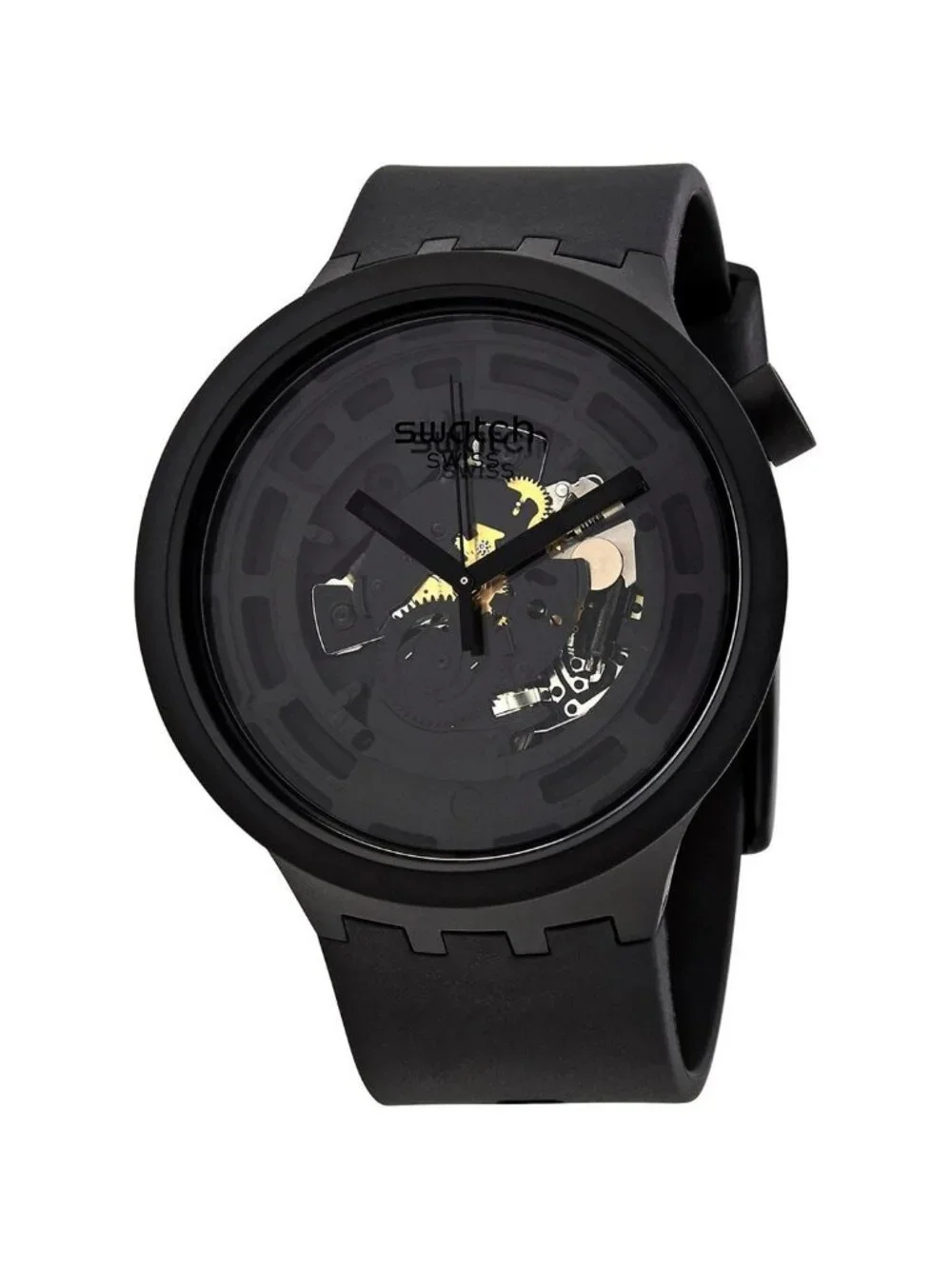 NWT Swatch Bioceramic Quartz Black Dial Men's Watch